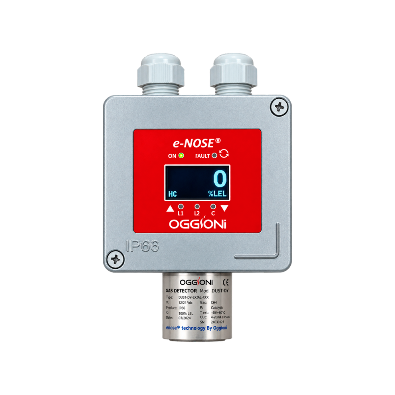 OGGIONI DUST-DY-EX2AL-101 ΑΝΙΧΝΕΥΤΗΣ ΜΕΘΑΝΙΟΥ ΜΕ ΟΘOΝΗ, ATEX